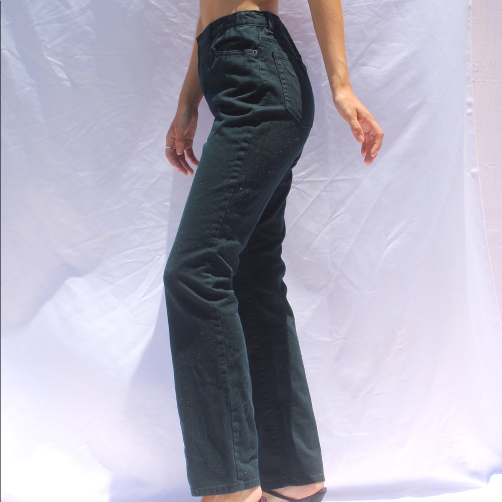 High waisted black jeans